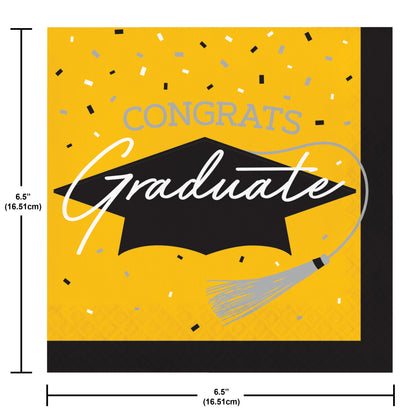 Graduation Lunch Napkins 36ct | Yellow