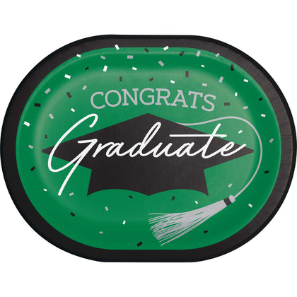 Graduation Paper 12in Graduation Paper 12in Oval Plates 18ct | GreenOval Plates 18ct | Green