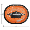 Graduation Paper 12in Oval Plates 18ct | Orange