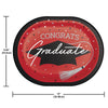 Graduation Paper 12in Oval Plates 18ct | Red