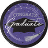 Graduation Paper 9in Lunch Plates 18ct | Purple