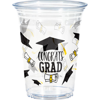 Graduation Plastic 16oz. Cup 8ct