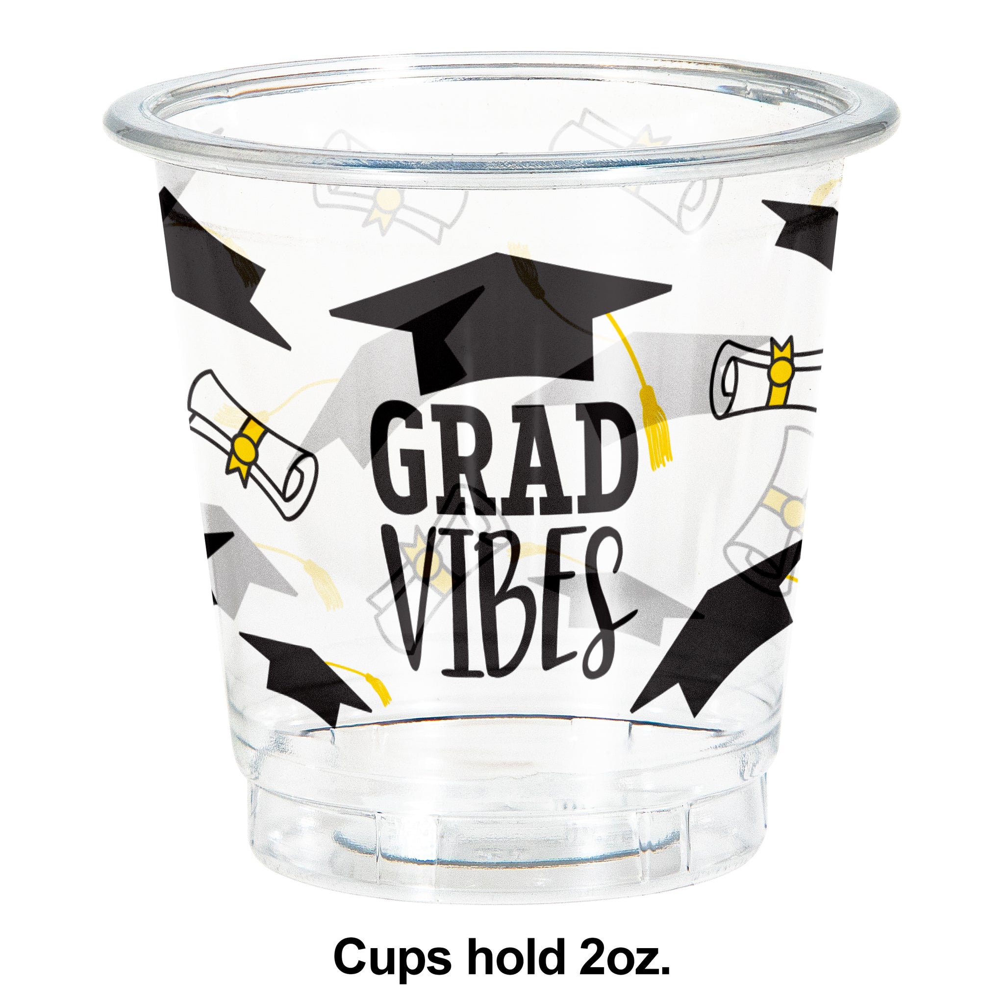 Graduation Plastic 2oz. Shot Glasses 8ct
