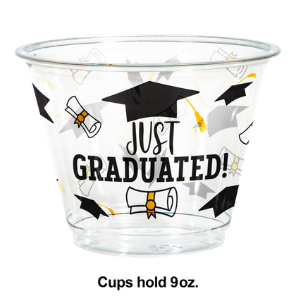 Graduation Plastic 9oz. Tumbler 8ct