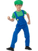 Green Plumber Video Game Guy Kid's Costume