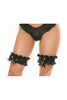 Kitten Collection Black Lace Leg Garters (set of 2) | S/M