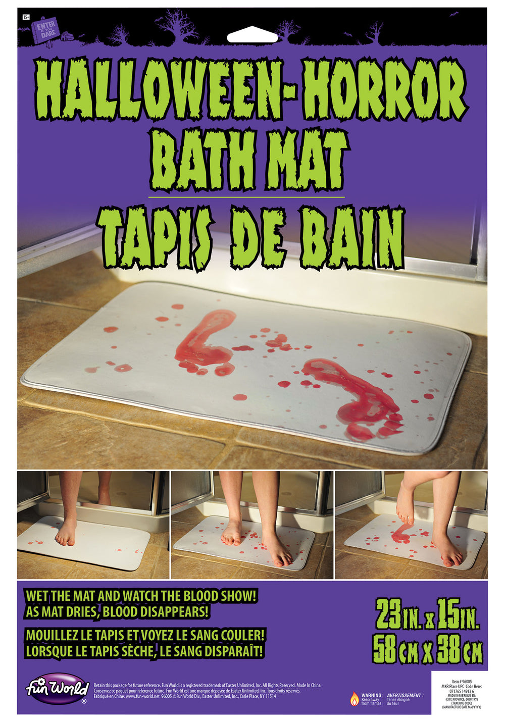 Halloween-Horror Bathmat 15" x 23"