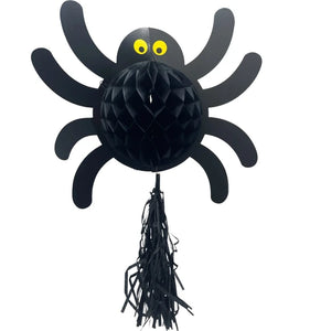 Hanging Honeycomb Paper Spider Halloween Decoration