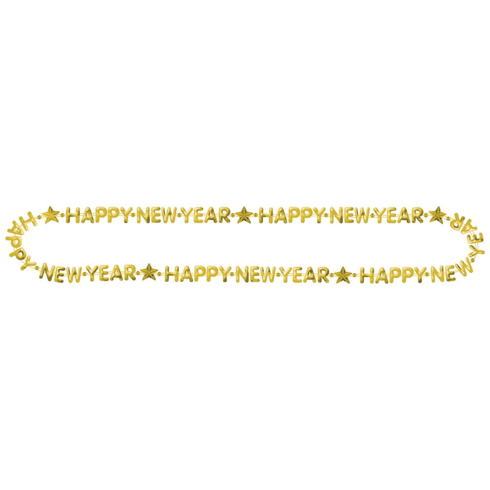 Happy New Year Bead Necklace | Gold