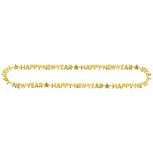 Happy New Year Bead Necklace | Gold