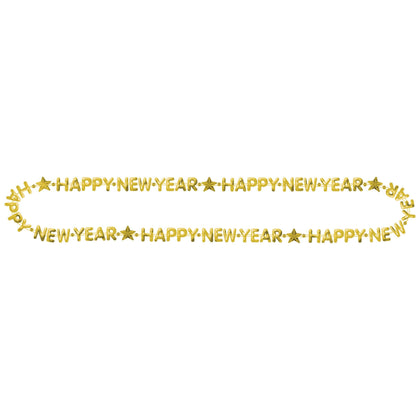 Happy New Year Bead Necklace | Gold