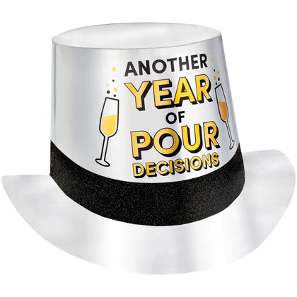 Happy New Year Printed Top Hat | Another Year of Pour Decisions