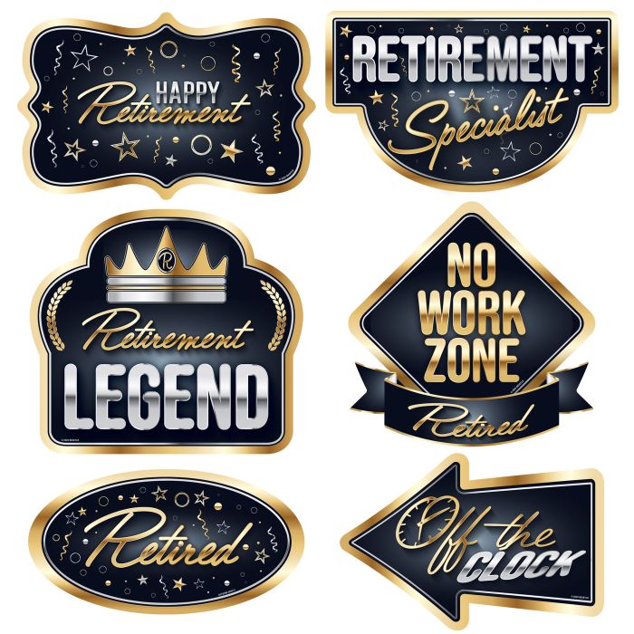 Happy Retirement Cutouts