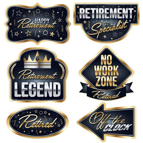 Happy Retirement Cutouts