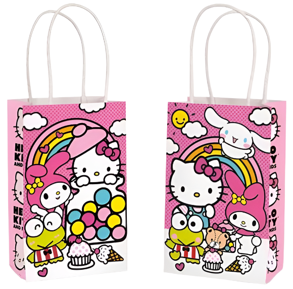 Hello Kitty & Friends Kraft Paper Favor Bags  8ct