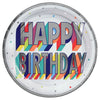 Here's To Your Birthday 7in Round Metallic Plates 8ct