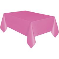 Hot Pink Solid Rectangular Plastic Table Cover  54