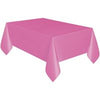 Hot Pink Solid Rectangular Plastic Table Cover  54