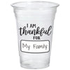 16oz I Am Thankful For... Plastic Cup 20ct | Thanksgiving