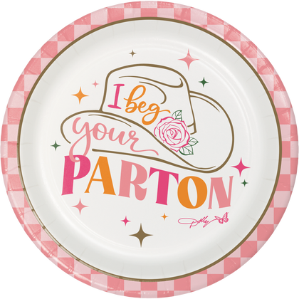 I Beg Your Parton 7in Paper Plates 8ct