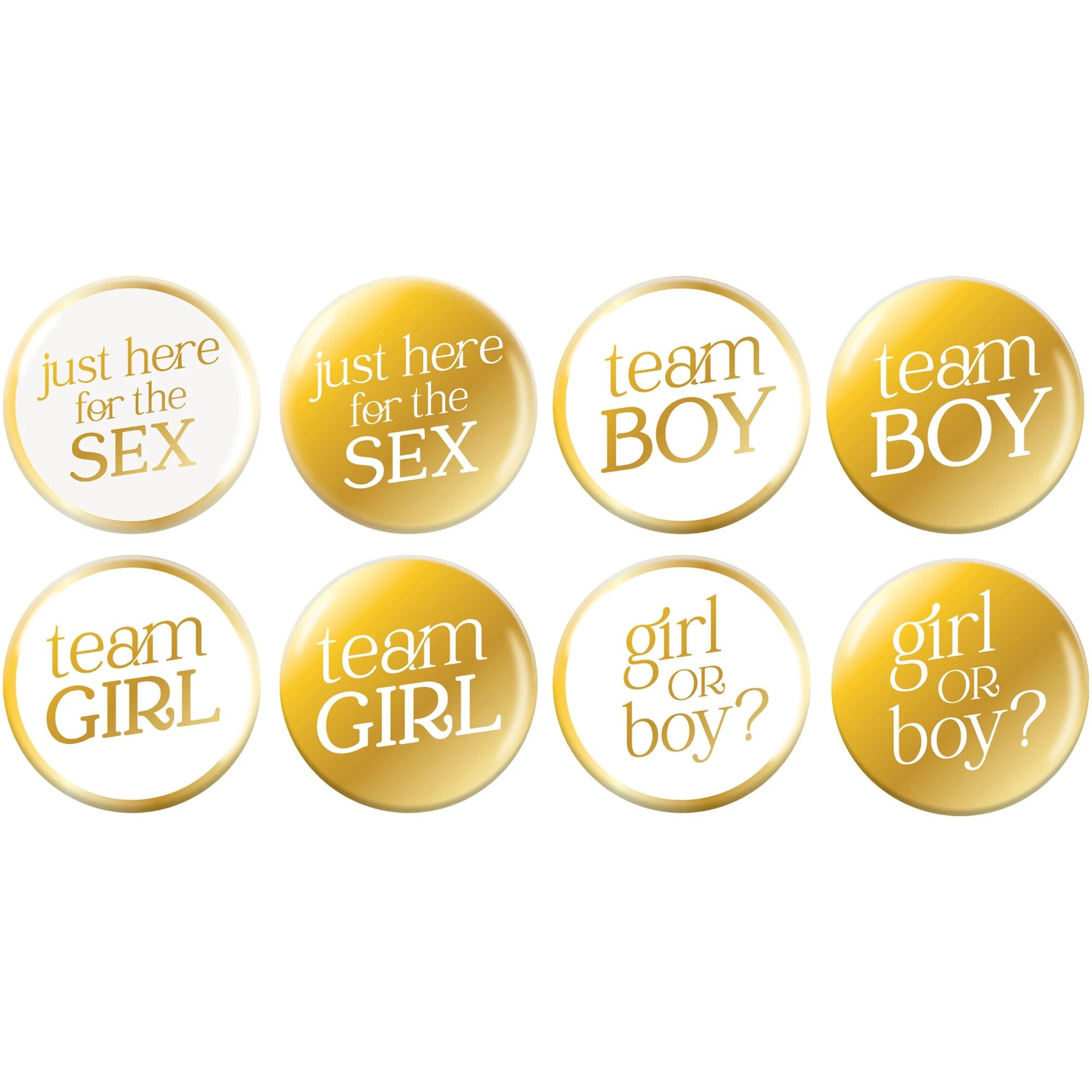 I'm Here For The Sex Multipack Buttons 10ct  | Gender Reveal