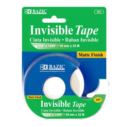 Invisible Tape w/ Dispenser 3/4" x 1296"