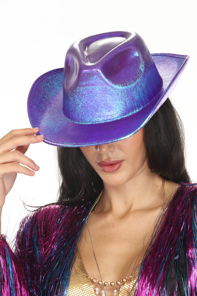 Metallic Cowboy Hat | Purple