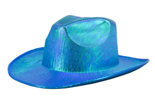 Metallic Cowboy Hat | Turquoise