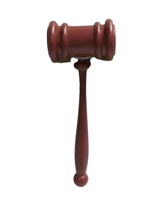 Wooden gavel on a white background