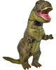 Inflatable T-Rex dinosaur costume on a white background