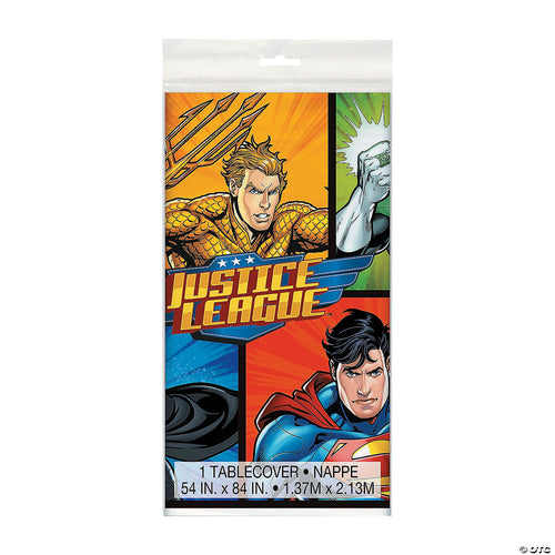 Justice League Rectangular Plastic Table Cover  54" x 84"
