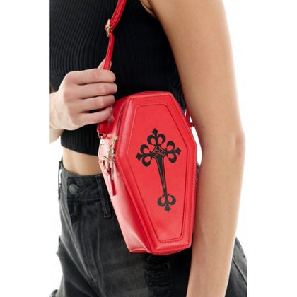 red coffin purse