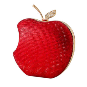 Rhinestone Apple Clutch Bag