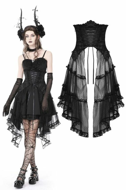 Gothic Luxe Court Mesh Tunic Skirt