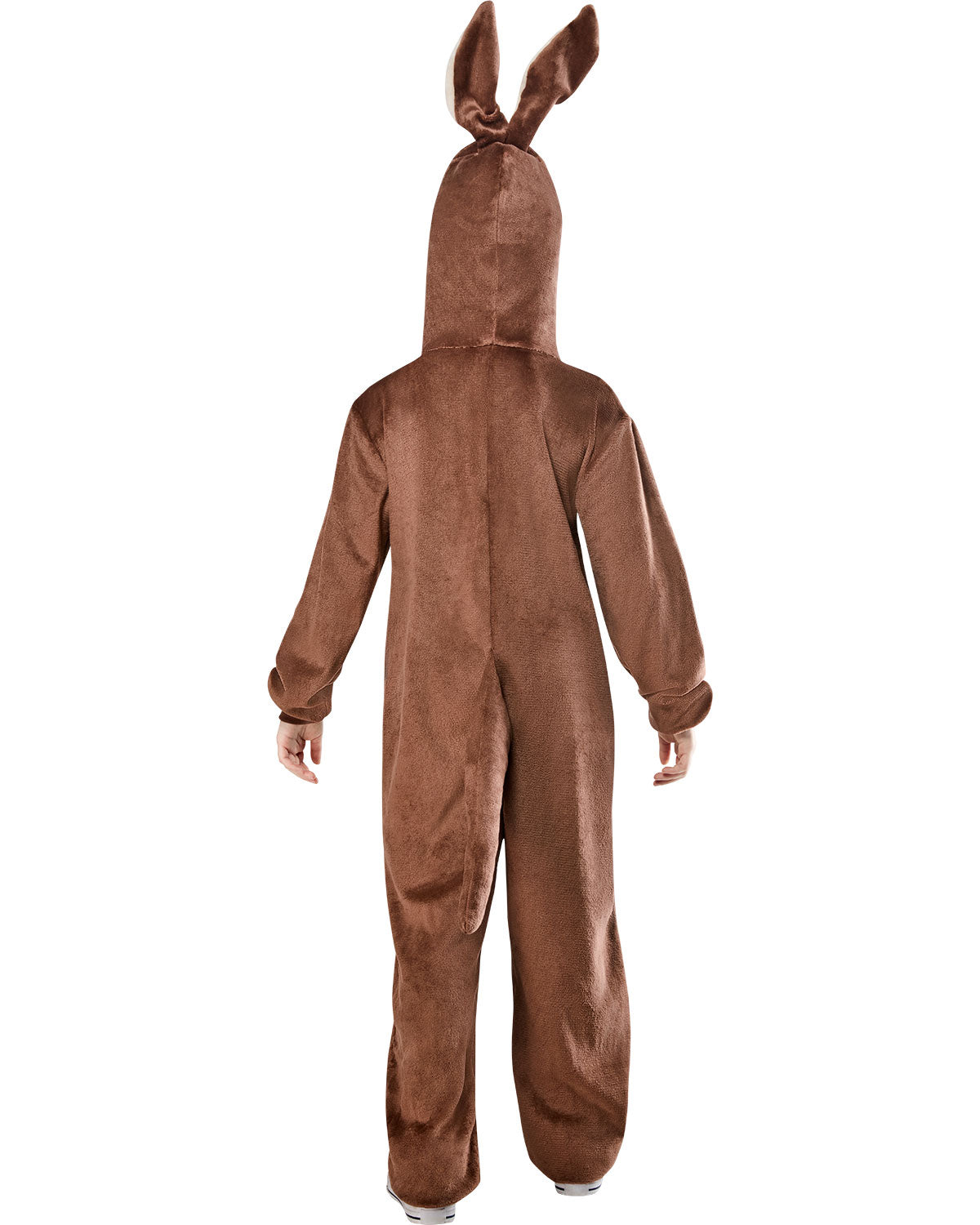 Brown bunny costume with ears on a white background