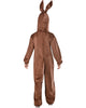Brown bunny costume with ears on a white background