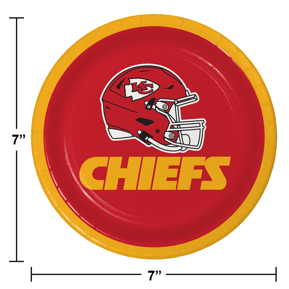 Kansas City Chiefs 7in Paper Plates 8ct