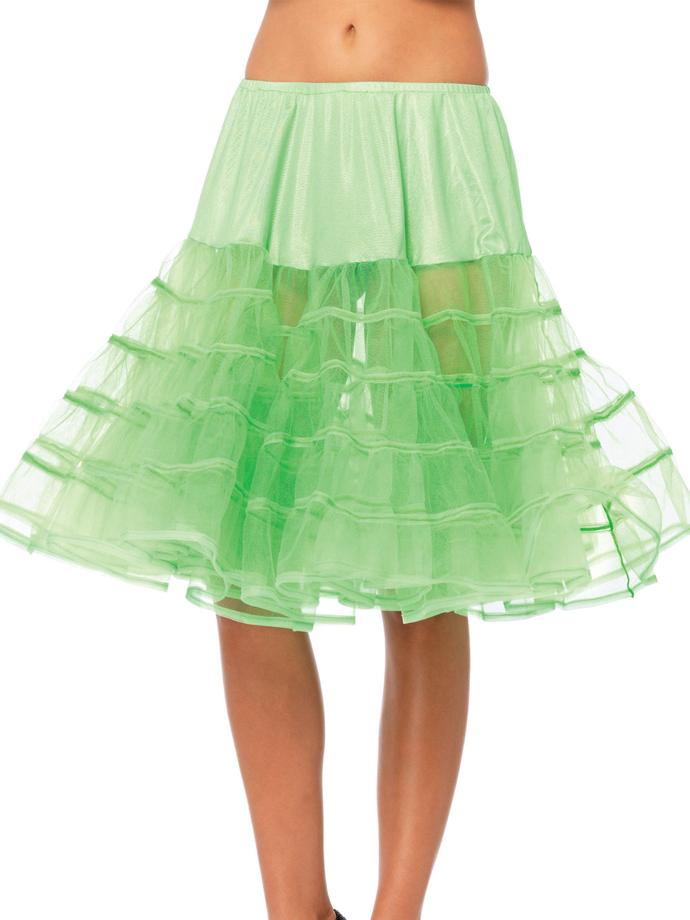 Knee Length Petticoat - Neon Green