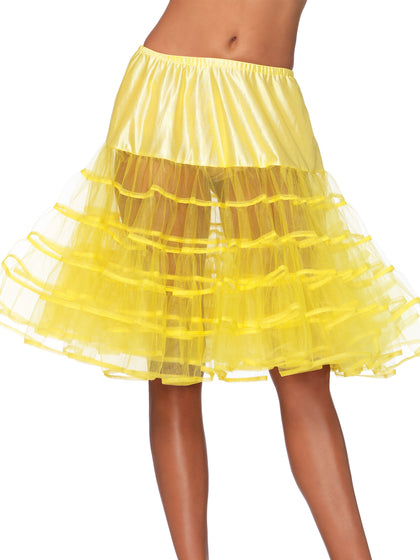 Knee Length Petticoat - Yellow