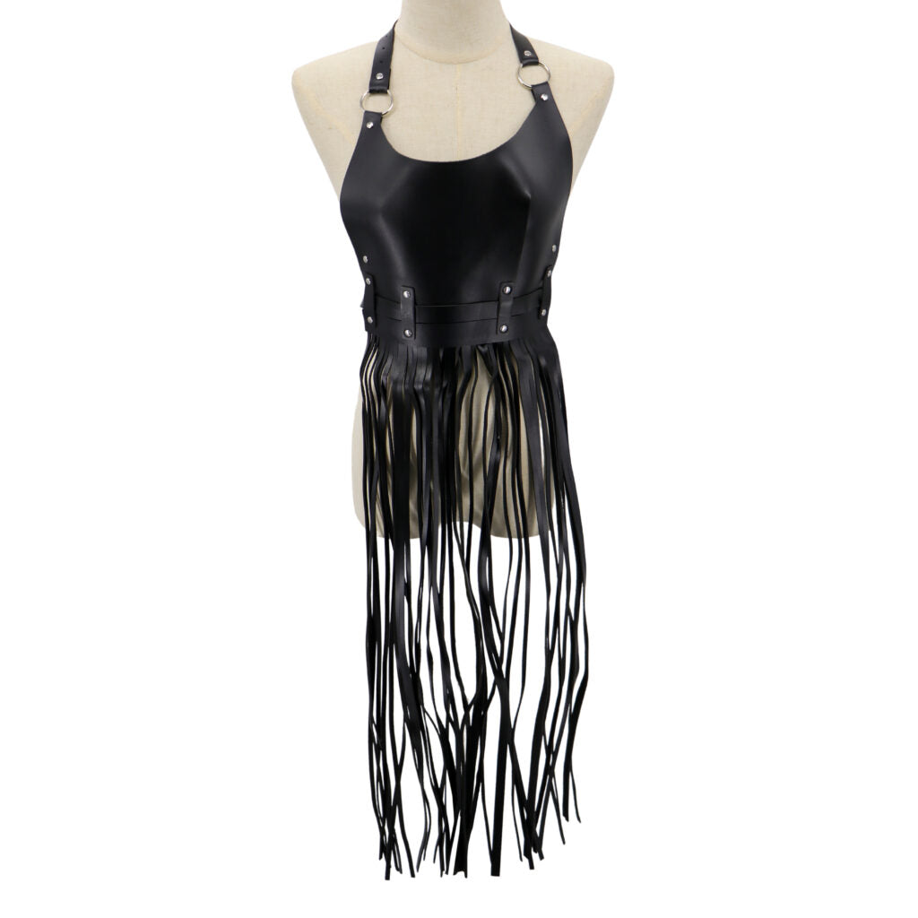 LEATHERETTE TOP WITH WATERFALL BELT