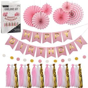 PINK BIRTHDAY GARLAND KIT