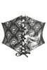Lavish White Skulls Gothic Lace-Up Corset Belt Cincher