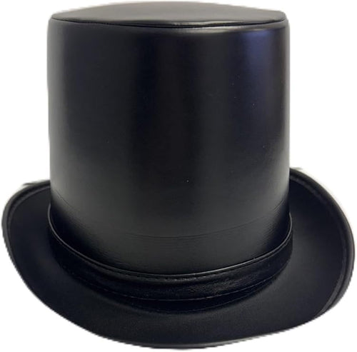 Black top hat on a white background