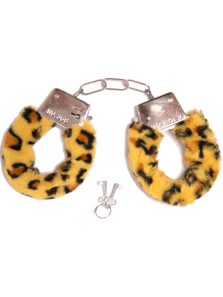 Leopard Print Furry Handcuffs