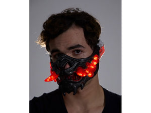 Light Up Japanese Oni Mask | Black