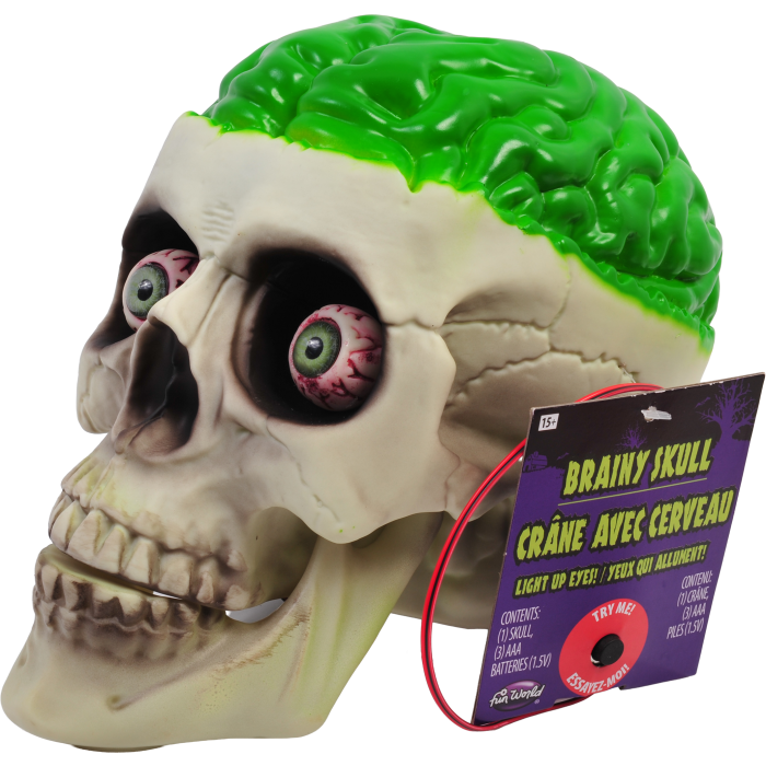 Light Up Brainy Skull