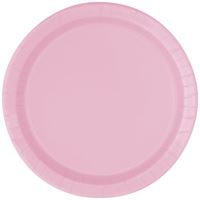 Lovely Pink Paper 7in Cake Plates 20ct | Solids