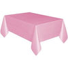 Lovely Pink Solid Rectangular Plastic Table Cover  54