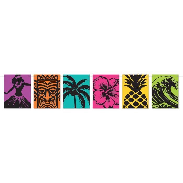 Luau Silhouette Streamer