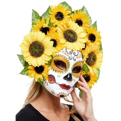 Day of the Dead Sunflower Mask